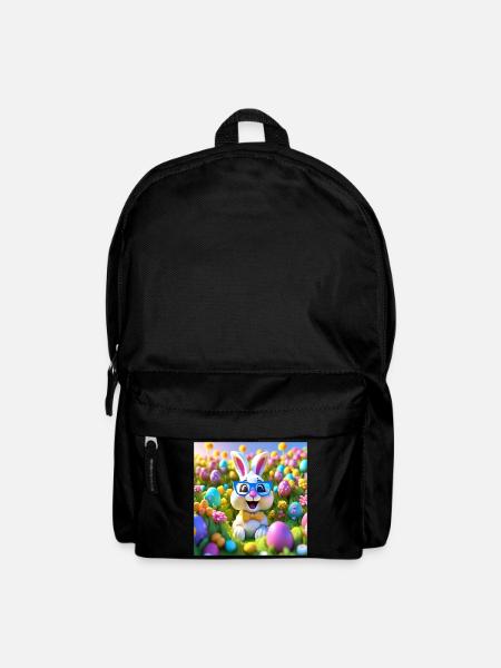 Ostern, Ostern, Frohe Ostern, Schokoladeneier - Rucksack - Schwarz