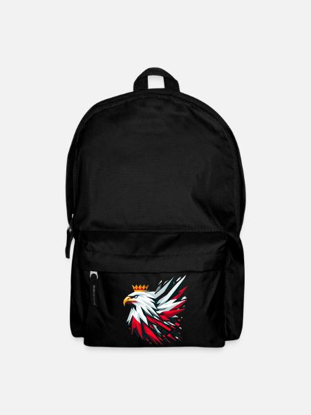 Poland Polska Eagle Flag Flag Geometry Gift - Backpack - black