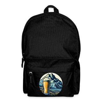 Mountain Beer Landscape Illustration - Backpack - black - Front