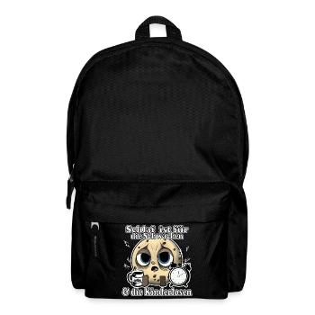 Schlaf ist für die Schwachen | Eltern Humor - Rucksack - Schwarz - Vorne