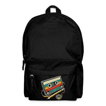 Vintage-Kassette - Rucksack - Schwarz - Vorne