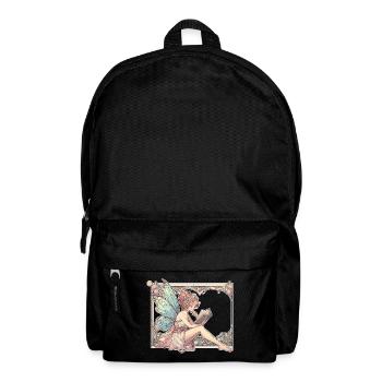 Buch Bücher Lesen Fee Elfe Art Nouveau Geschenk - Rucksack - Schwarz - Vorne