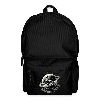 Astronaut Planet große Ziele Orbit Joggen Geschenk - Rucksack - Schwarz - Vorne