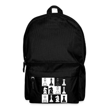 Chess Pieces Sketch - Backpack - black - Front