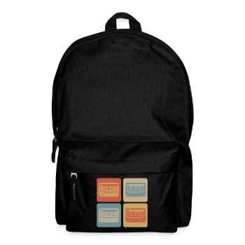 Retro Kassette – Vintage Musik Design - Rucksack - Schwarz - Vorne