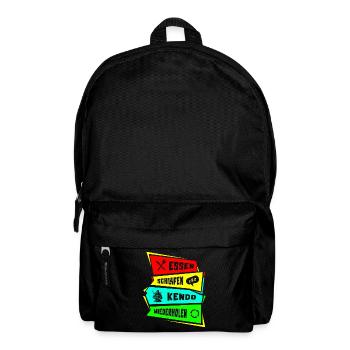 Essen Schlafen Kendo Wiederholen - Rucksack - Schwarz - Vorne