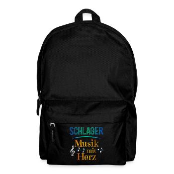 Schlager Musik mit Herz - Rucksack - Schwarz - Vorne