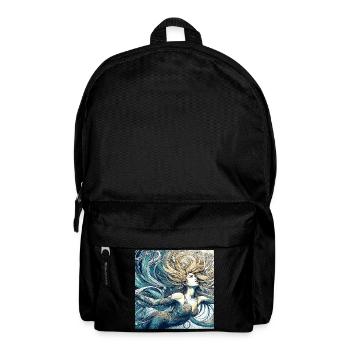 Meerjungfrau Nixe blond Art Nouveau Geschenk - Rucksack - Schwarz - Vorne