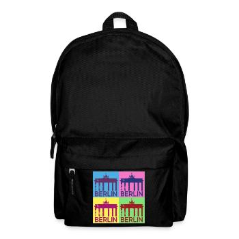 Berlin Skyline City Germany Pop Art Style - Backpack - black - Front