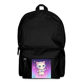 Astronaut kitten - Backpack - black - Front