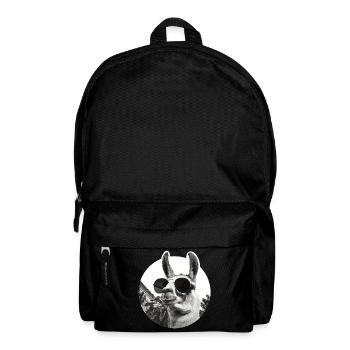 Lama en vacances palmiers humour comique  - Backpack - black - Front