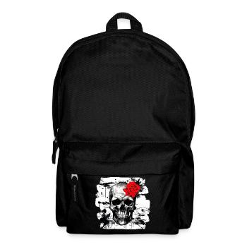 Totenschädel Tattoo Heavy Metal Rocker - Rucksack - Schwarz - Vorne