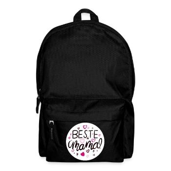 Liebevolles Mama-Design mit Herzmotiven - Rucksack - Schwarz - Vorne