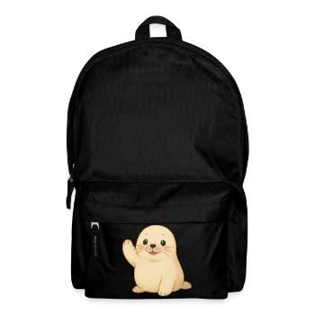 Kleine winkende Robbe - Rucksack - Schwarz - Vorne