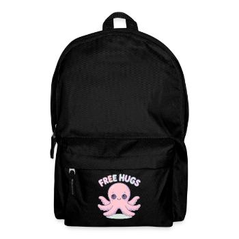 Cute Octopus "Free Hugs" - Backpack - black - Front