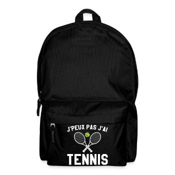 Ich kann kein Tennisgeschenk Tennisspieler haben - Rucksack - Schwarz - Vorne