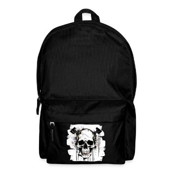 Totenschädel Rocker Heavy Metal Tattoo - Rucksack - Schwarz - Vorne