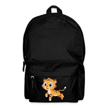 Playful Baby Tiger with Big Eyes - Backpack - black - Front