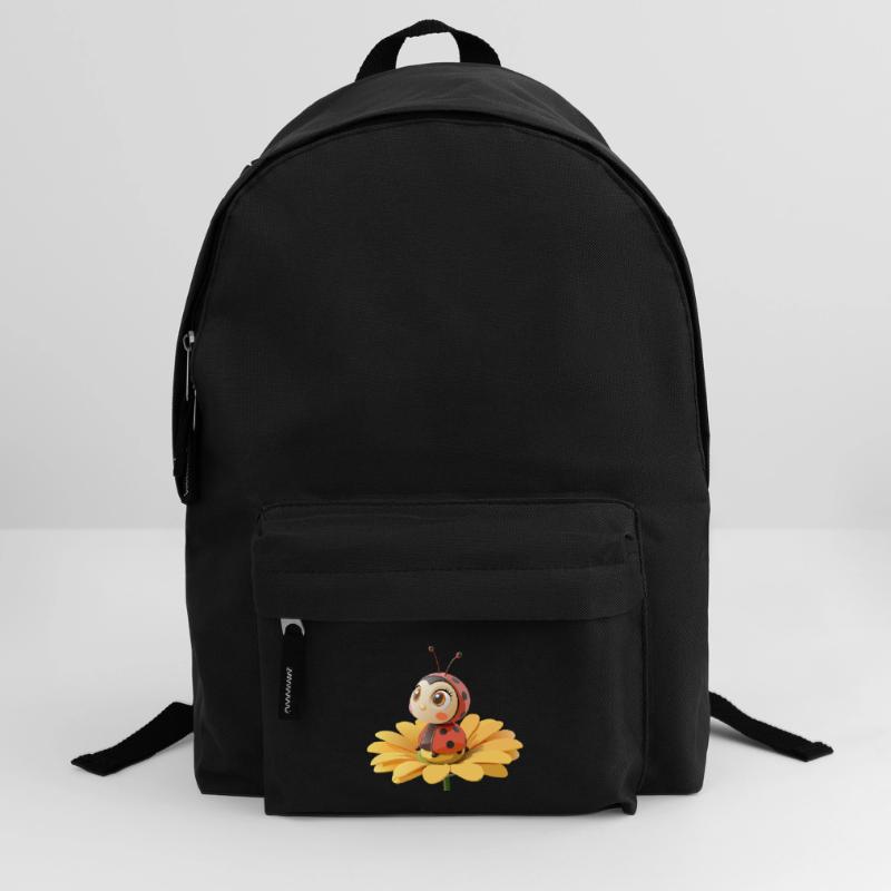 Cute ladybug on a flower Backpack