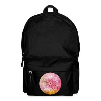 Yoga Mandala Konzentration rosa Aquarell Namaste - Rucksack - Schwarz - Vorne