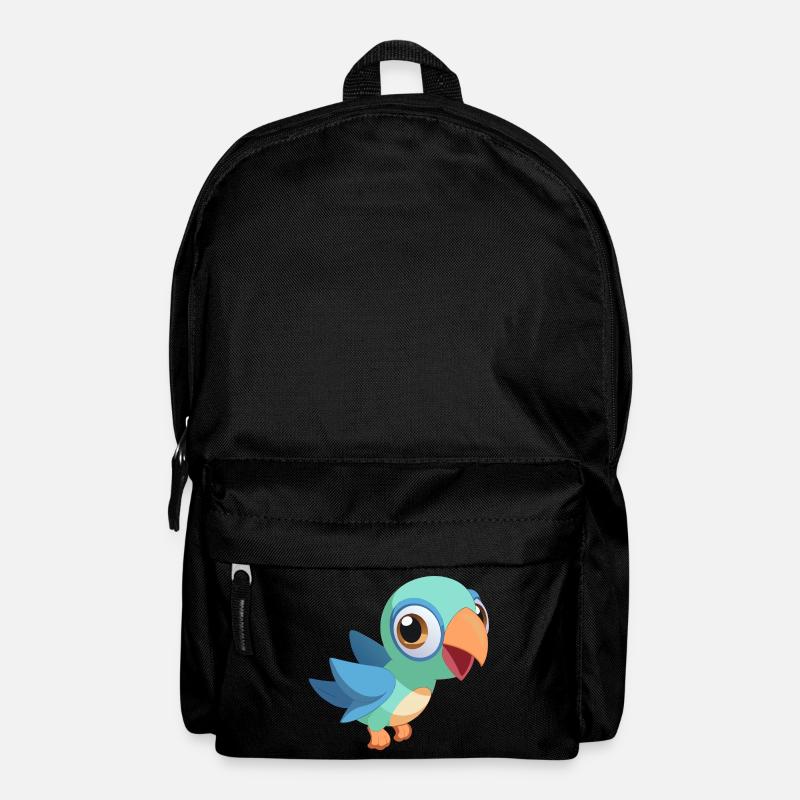 Bunter Baby-Papagei im Flug (v02) - Rucksack - Schwarz