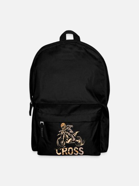 Retro Motocross Symbol - Biker und Dirtfans - Rucksack - Schwarz