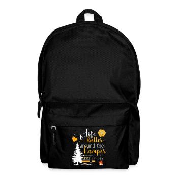 Life is better around the camper - Backpack - black - Front