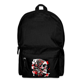 Totenschädel Splash Trash Polka Tattoo - Rucksack - Schwarz - Vorne