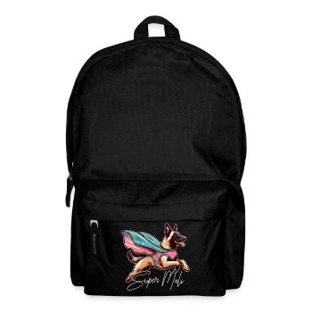 Super Dog Belgian Shepherd Cape Gift - Backpack - black - Front