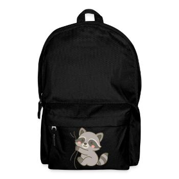 Snuggled up raccoon - Backpack - black - Front