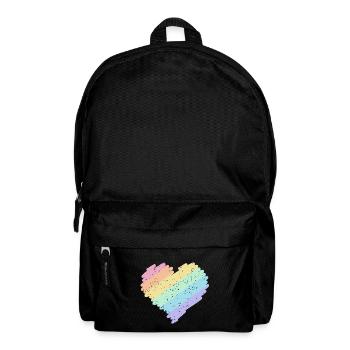 Rainbow Heart Pastel Colors Pride Month LGBTQ+ - Backpack - black - Front