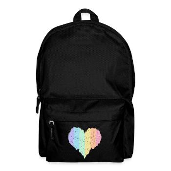Rainbow Heart Pastel Colors Pride Month LGBTQ+ - Backpack - black - Front