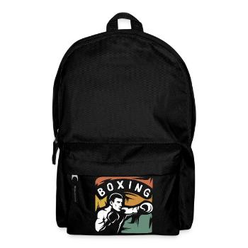 Vintage Boxing Fighter – Retro Box-Design - Rucksack - Schwarz - Vorne
