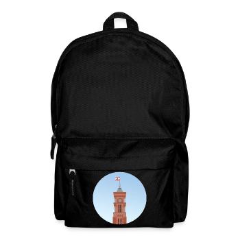 Der Turm des Roten Rathaus in Berlin - Rucksack - Schwarz - Vorne