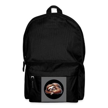 Faultier - cool bleiben immer mit der Ruhe - Rucksack - Schwarz - Vorne