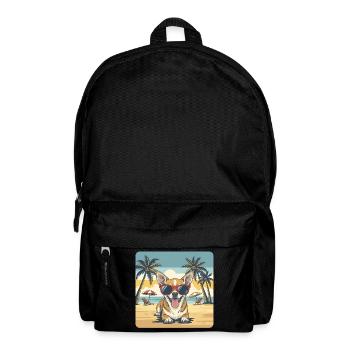 Chihuahua Beach Dog with Sunglasses - Backpack - black - Front