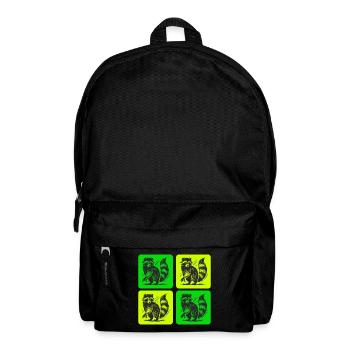 Stylish raccoon retro design - Backpack - black - Front