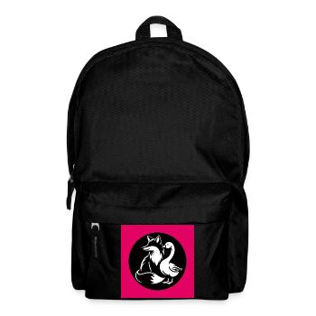 Renard et oie en amitié - Sac à dos - noir - Devant