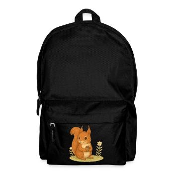 Nordischer Wald - Eichhörnchen - Rucksack - Schwarz - Vorne