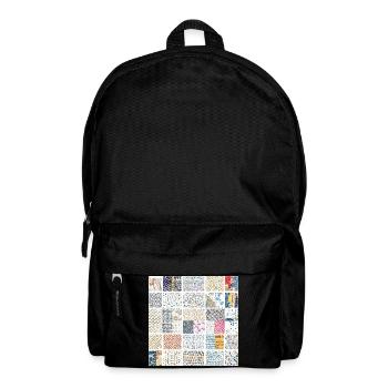 Abstract Mosaic Pattern Art Collection - Backpack - black - Front