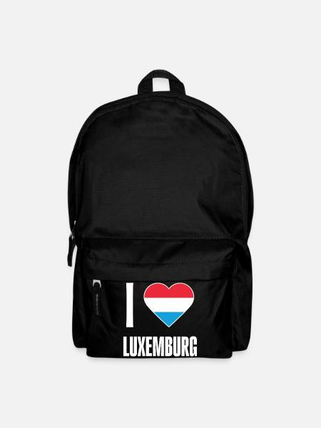 Luxemburg Herz-Flagge - Rucksack - Schwarz