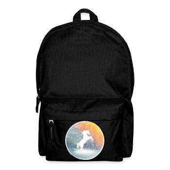 Mystical unicorn in the enchanted forest - Backpack - black - Front