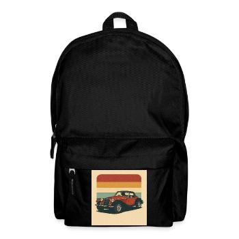 Vintage Roadster with Retro Horizon - Backpack - black - Front
