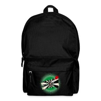 Dartscheibe im Graffiti-Stil mit Treffer - Rucksack - Schwarz - Vorne