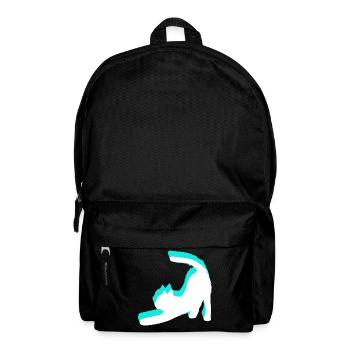 katze gestreckt, schattiert - Rucksack - Schwarz - Vorne