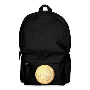 Yoga Ornament Gold Sonne Mandala Meditation Indien - Rucksack - Schwarz - Vorne