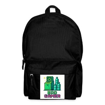 Pixel Eco Gamer Design - Rucksack - Schwarz - Vorne