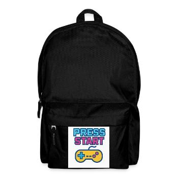 Press Start Gaming Grafik Vintage - Rucksack - Schwarz - Vorne