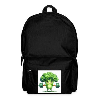 Brocoli fitness avec force musculaire - Sac à dos - noir - Devant