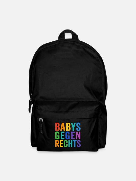 Buntes Engagement für Vielfalt - Rucksack - Schwarz